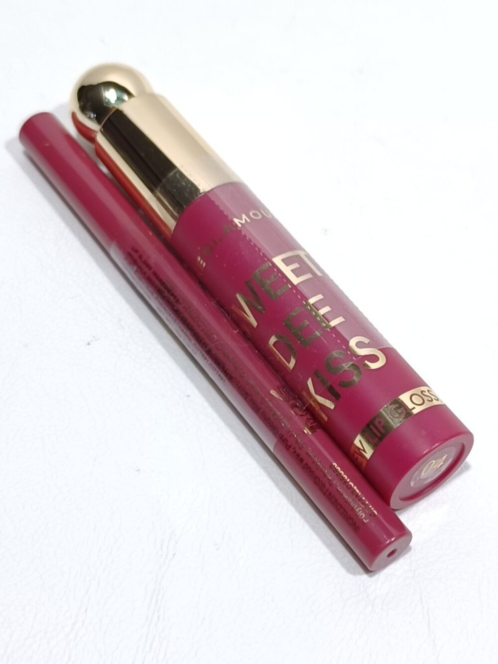 Meike Glamour Waterproof Sweet Dee Kiss Lip Gloss 04 & I Am Sweet Lip Liner NEW